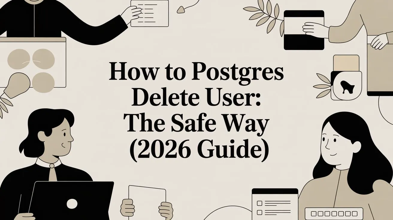 Illustration of safely deleting a Postgres user with ownership transfer.