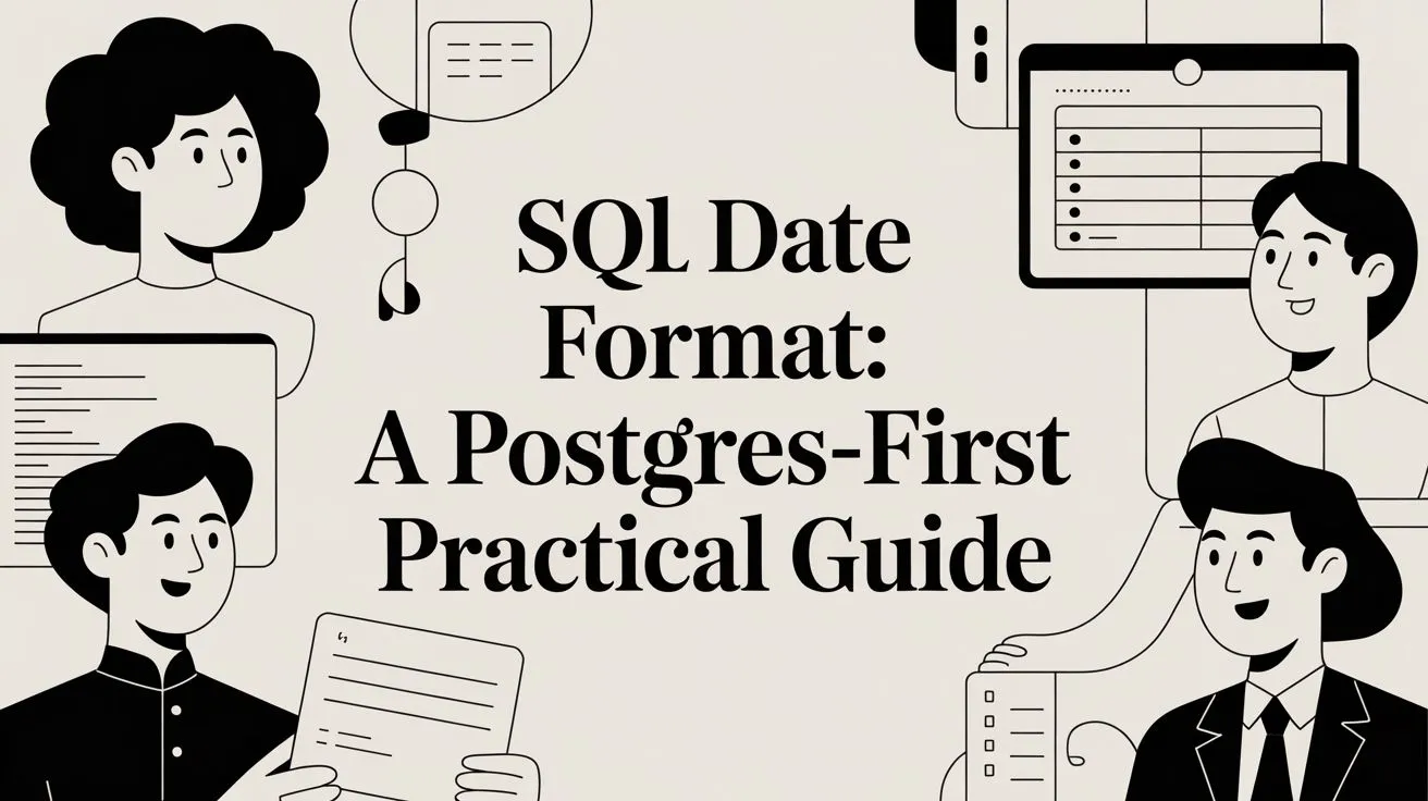 Illustration for SQL Date Format: A Postgres-First Practical Guide.
