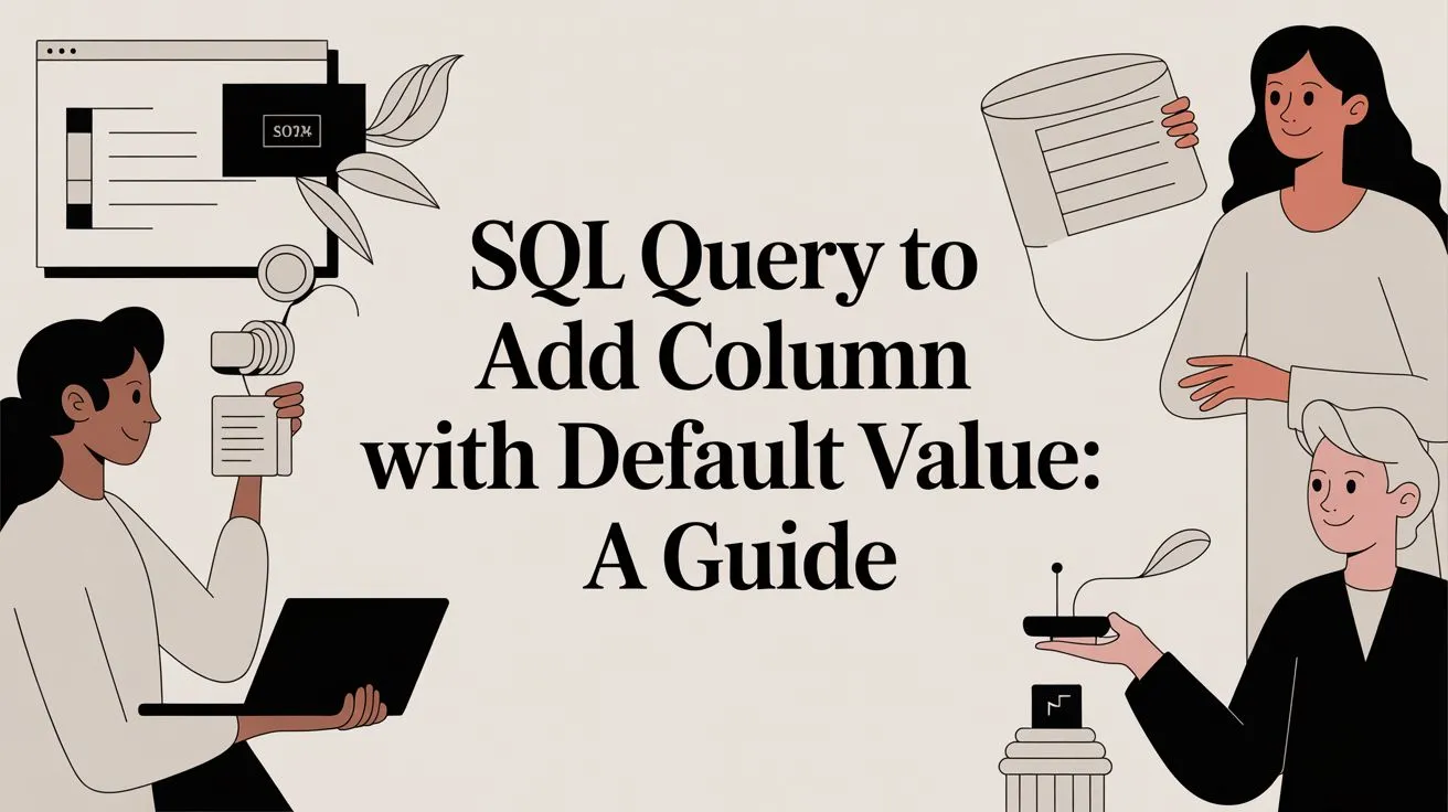 Illustration for SQL Query to Add Column with Default Value: A Guide.